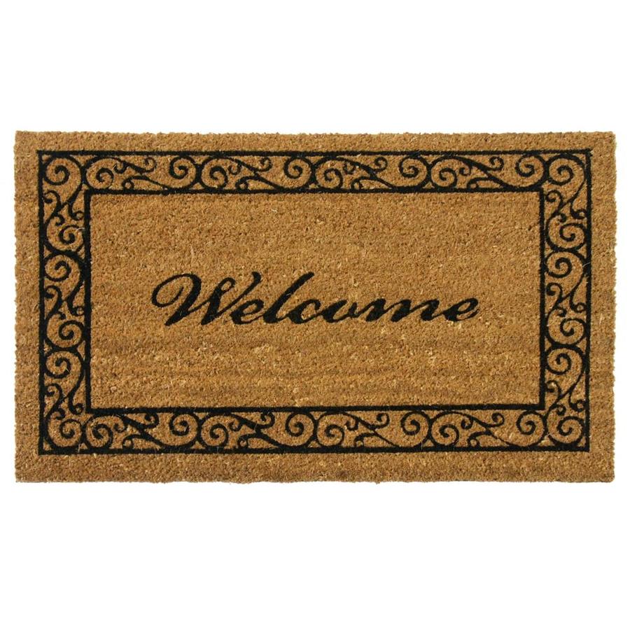 RubberCal Estate Style Doormat 2ft x 5ft Brown Rectangular