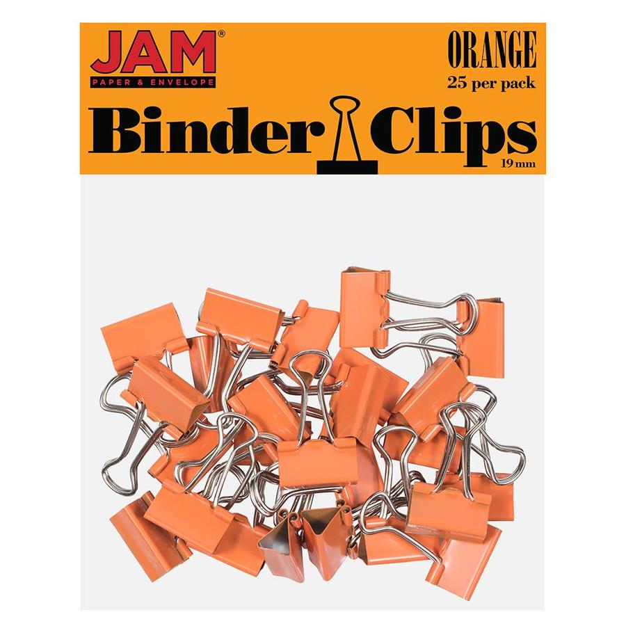 JAM Paper JAM Paper Colorful Binder Clips, Small, 0.75 in, Orange