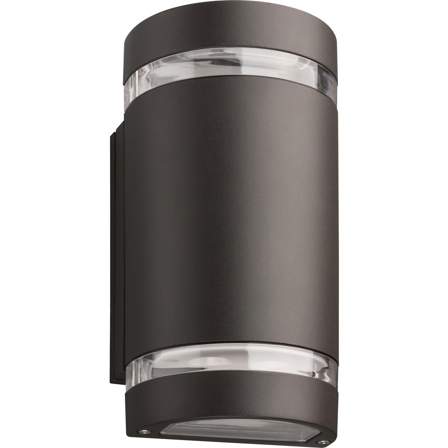 Lithonia Lighting OLLWU 9.75in H Bronze LED Outdoor Wall Light in the