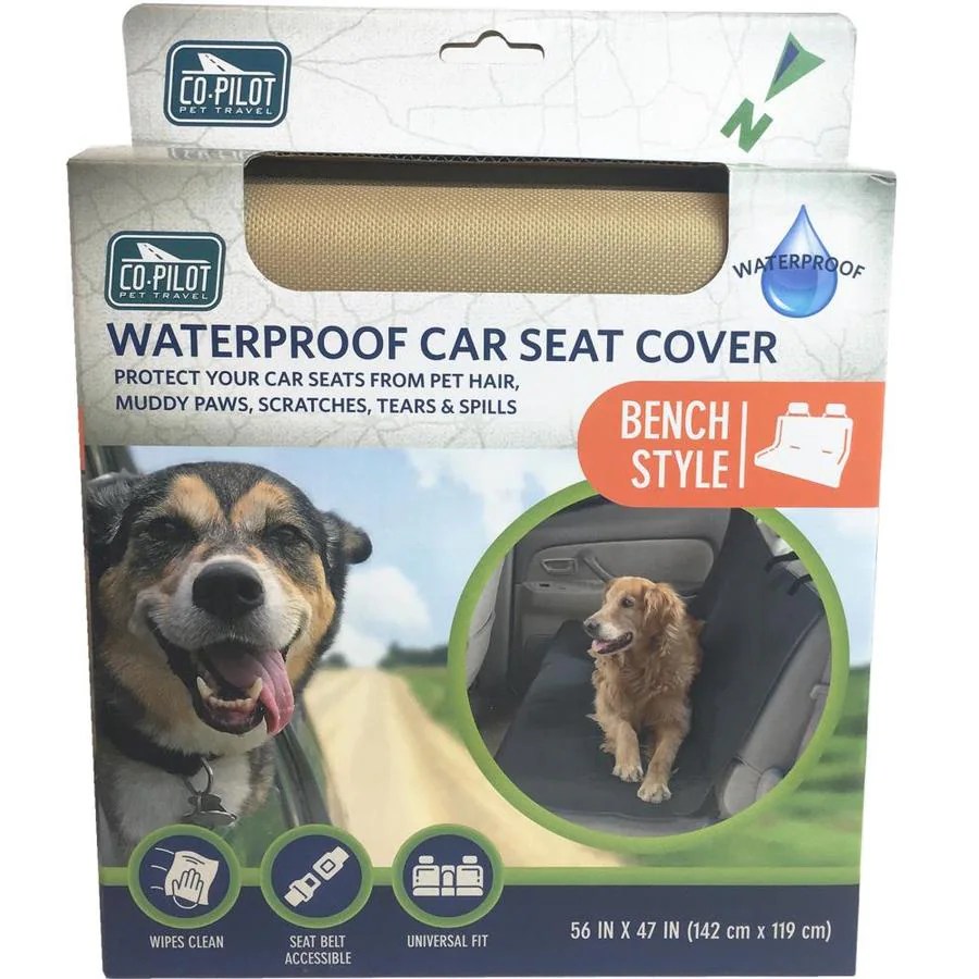 CoPilot Water Resistant Bench Style Car Seat Cover in the Pet Car