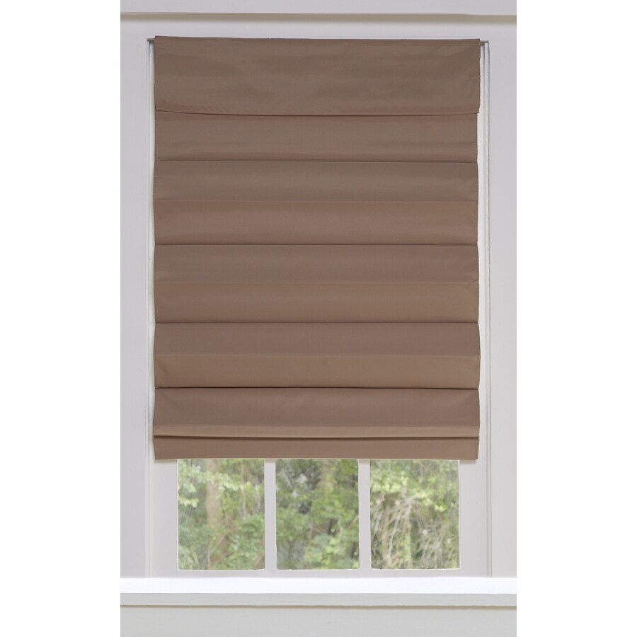 allen + roth 21in x 72in Desert Tan Blackout Cordless Roman Shade in