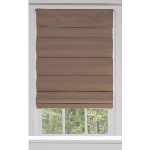 allen + roth 22in x 72in Desert Tan Blackout Cordless Roman Shade in