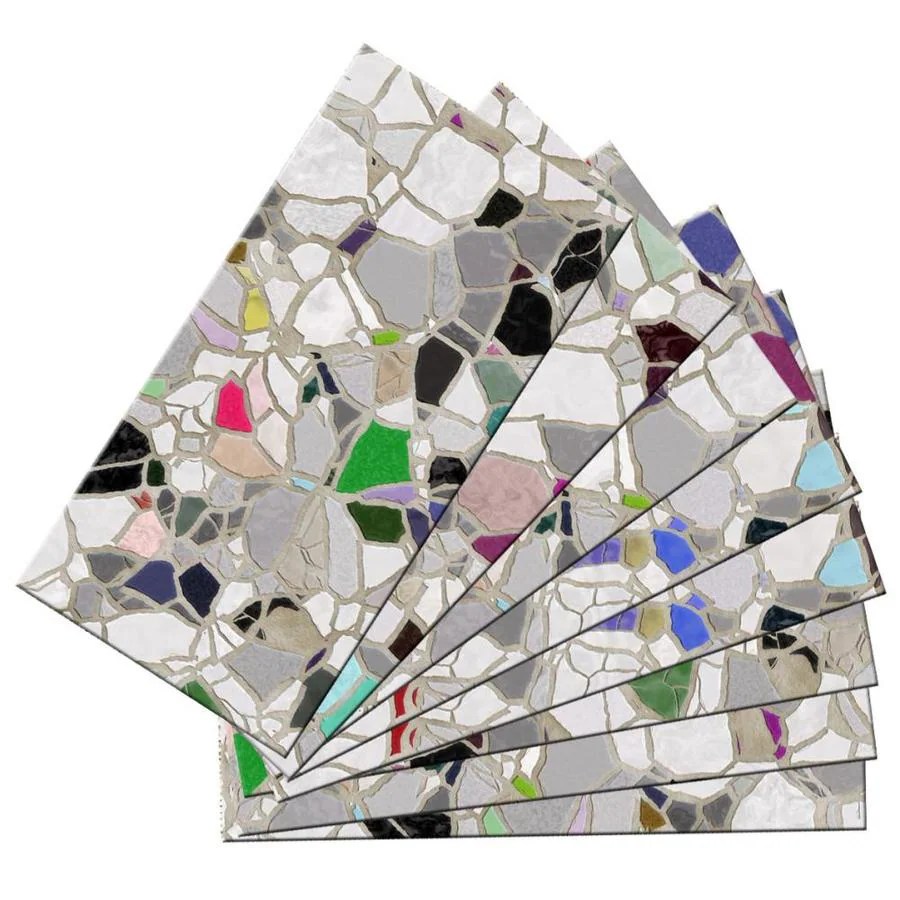 Instant Mosaic Upscale Designs by Ema 16Pack 3in x 6in Glass Peel