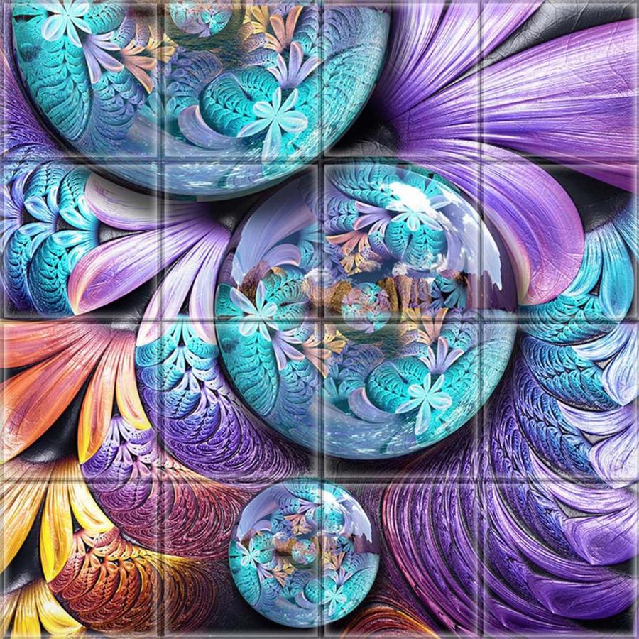 Instant Mosaic Upscale Designs by Ema 16Pack 6in x 6in Glossy Glass
