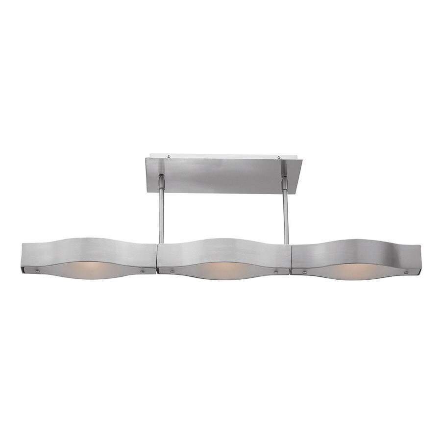 Access Lighting Titanium 2.75in W 3Light Brushed Steel Kitchen Island