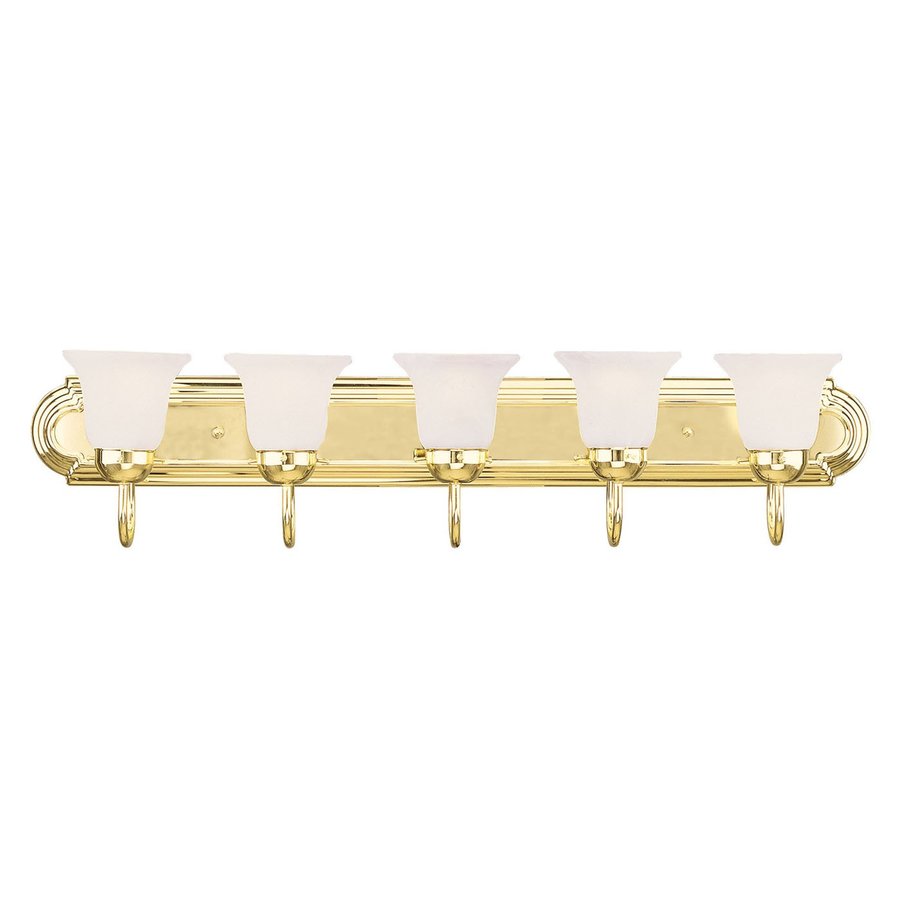 Shop Livex Lighting 5Light Home Basics Polished Brass Bathroom Vanity