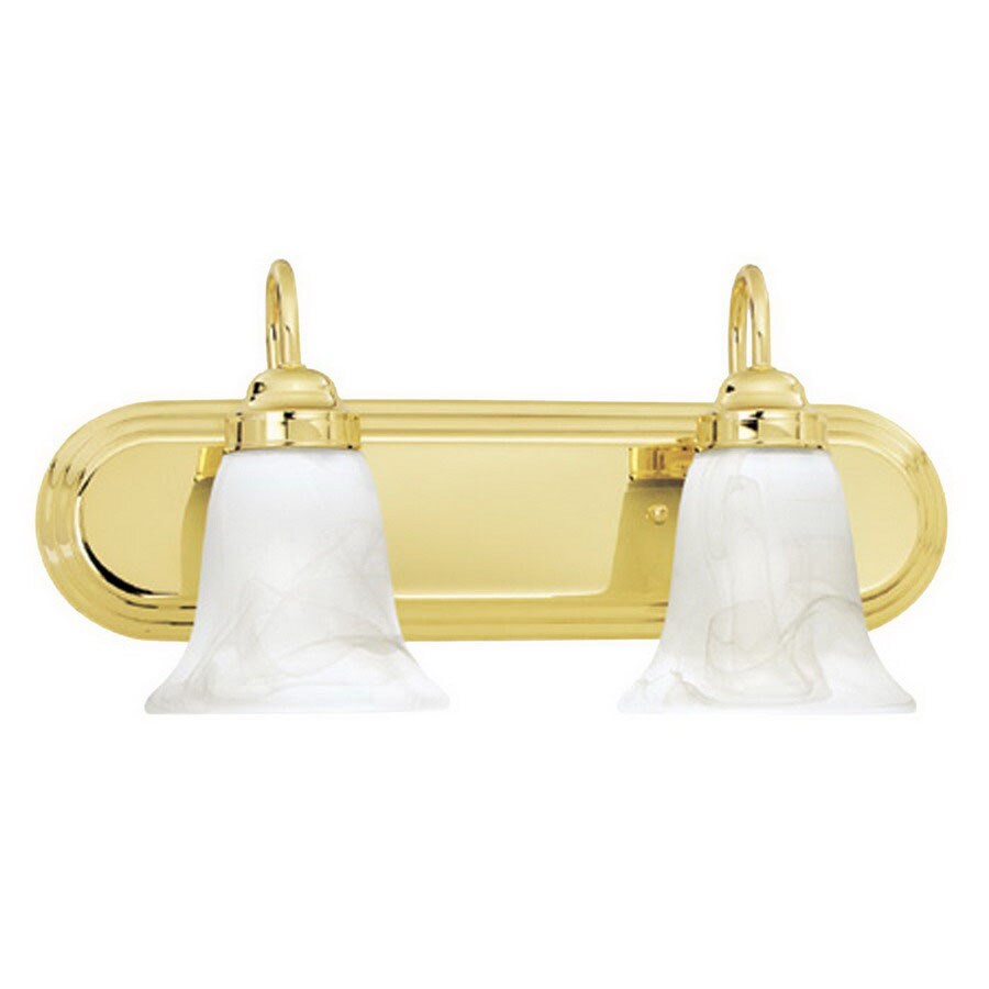 Thomas Lighting 2Light Homestead Polished Brass Bathroom Vanity Light at