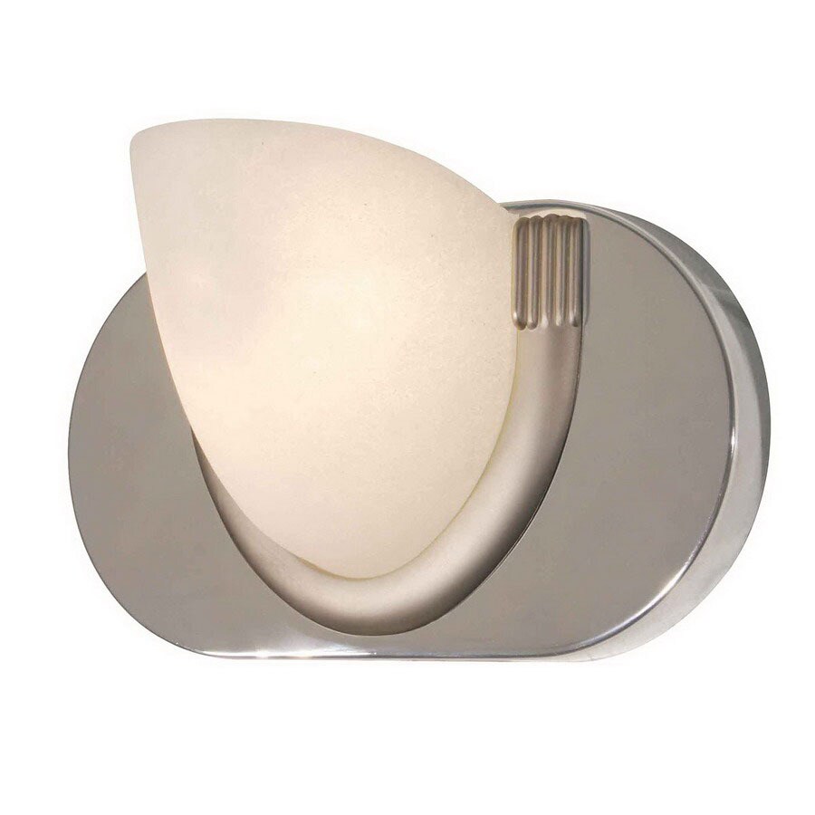 International Lighting Brushed Nickel Art Glass Bathroom Vanity Light