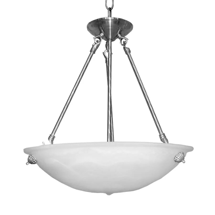 Whitfield Lighting Lindsey Satin Steel Transitional Alabaster Glass