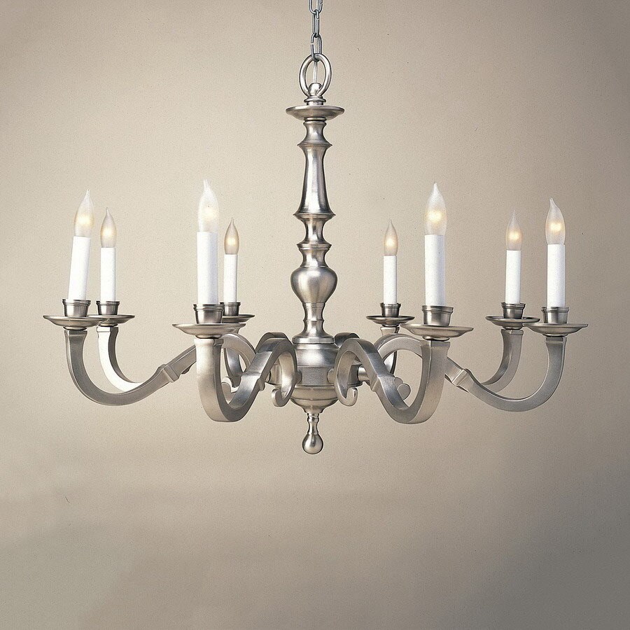 JVI Designs 8Light Williamsburg Pewter Chandelier at
