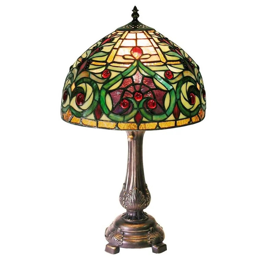 Warehouse of Tiffany 21in Electrical Outlet Table Lamp with Glass