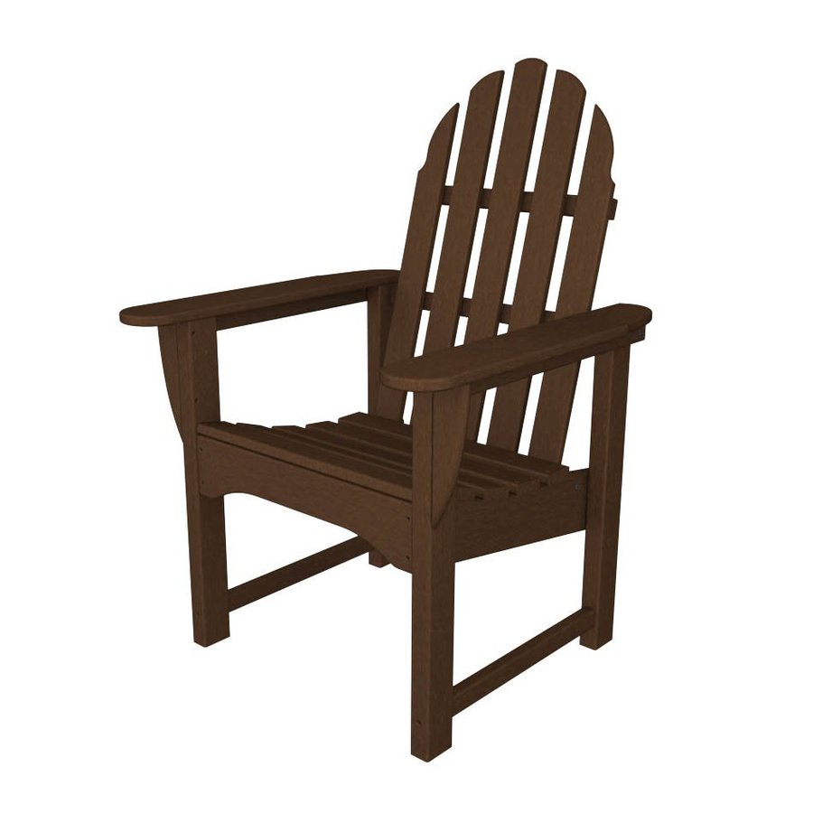 Shop POLYWOOD Classic Adirondack Mahogany Plastic Patio Adirondack