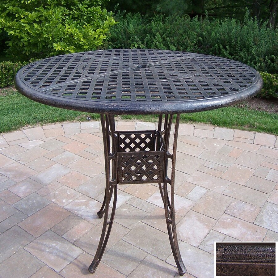 Oakland Living Oakland Elite 42in x 42in Cast Aluminum Round Patio
