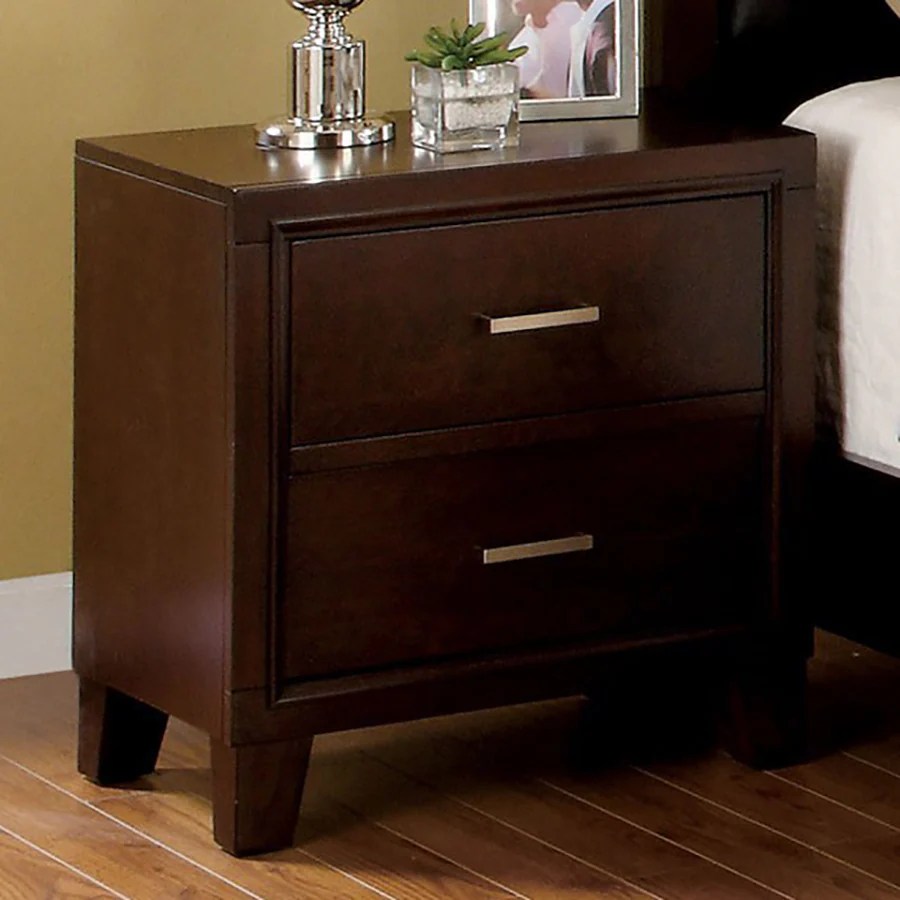 Furniture of America Enrico I Brown Cherry Nightstand at