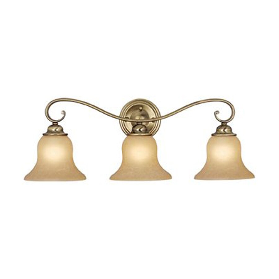 Shop Cascadia Lighting 3Light Monrovia Antique Brass Bathroom Vanity Light at