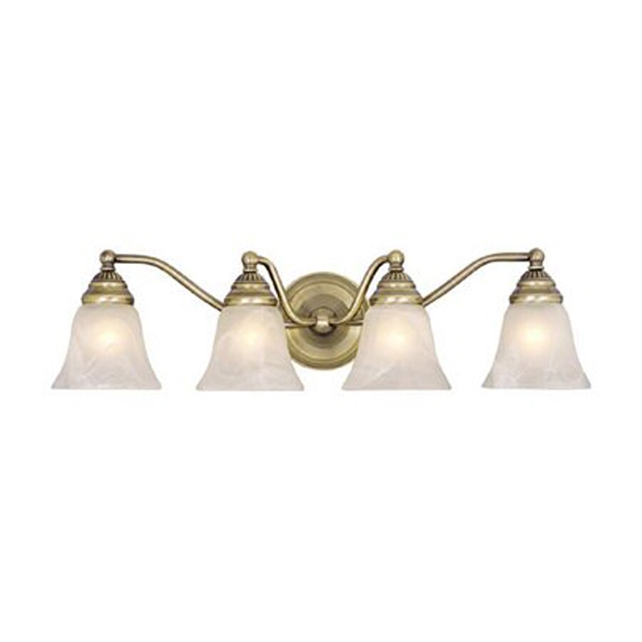 Shop Cascadia Lighting 4Light Standford Antique Brass Bathroom Vanity