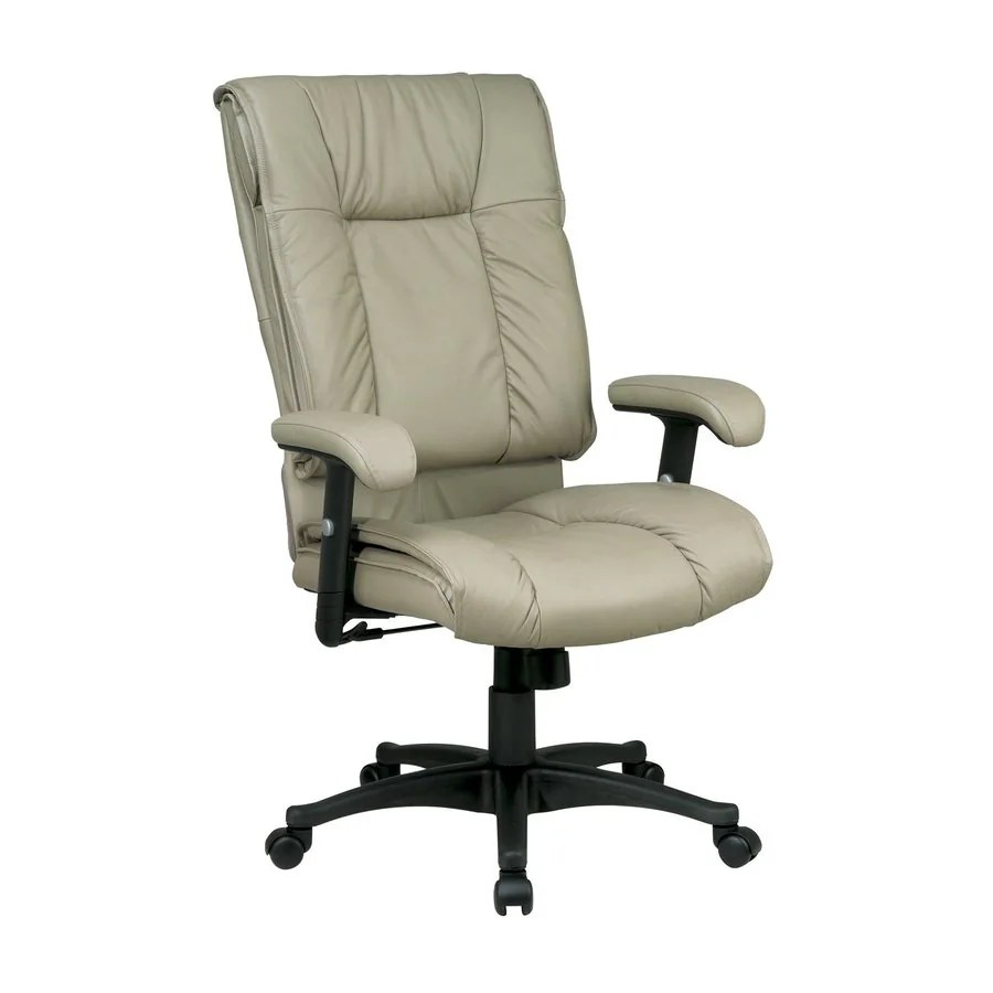 Office Star One WorkSmart Tan Leather Executive Office Chair at
