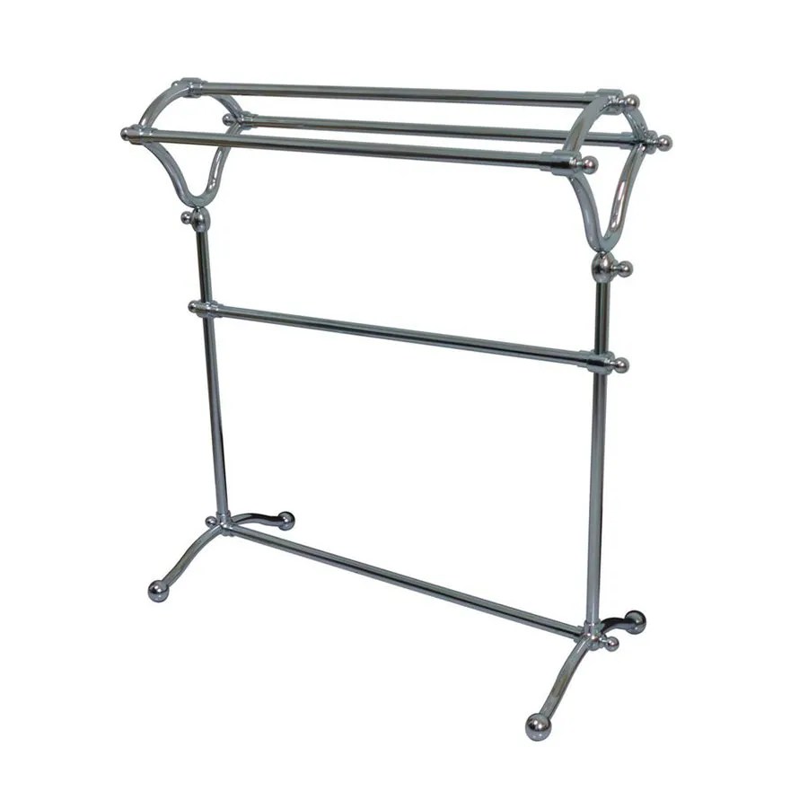 Elements of Design Vintage Chrome Freestanding Towel Rack at