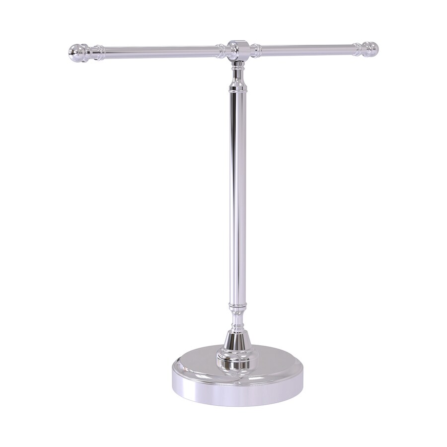 Allied Brass Retro Wave Polished Chrome Freestanding Towel Rack at