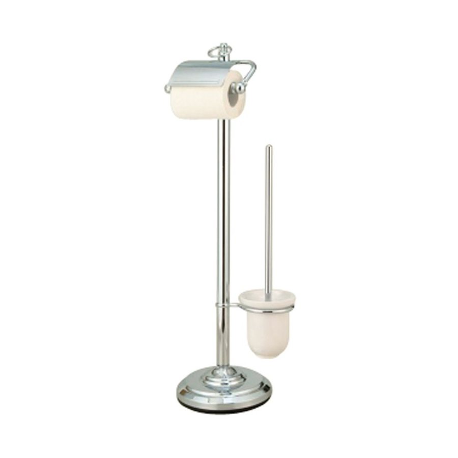 Shop Elements of Design Vintage Chrome Freestanding Floor Toilet Paper
