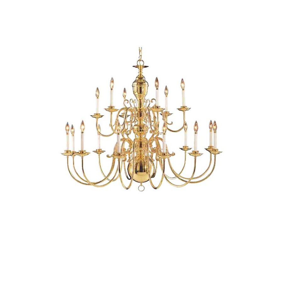 International Lighting 18Light Burlington Polished Brass Chandelier in