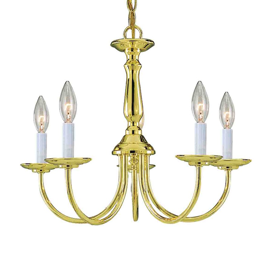Shop Volume International 18in 5Light Polished Brass Williamsburg
