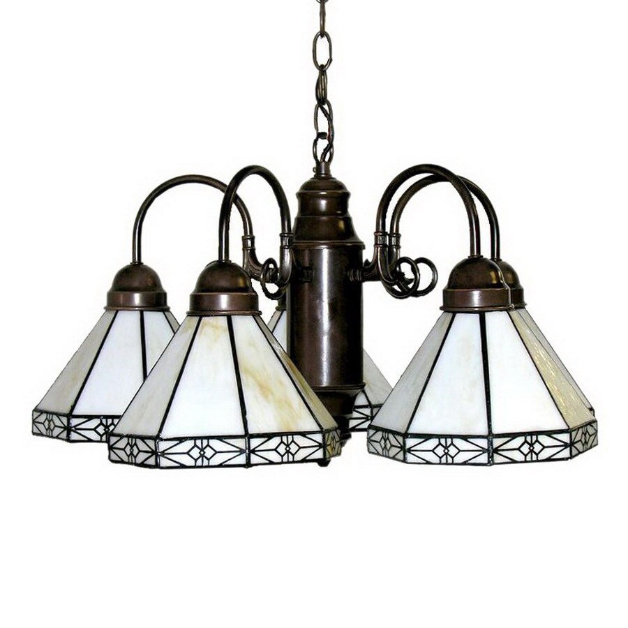 Warehouse of Tiffany 5Light Simple Hanging Tiffany Style Chandelier in
