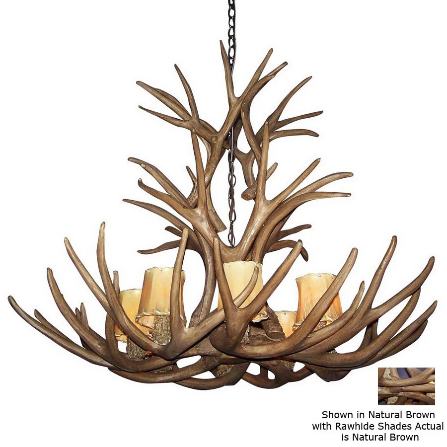 Shop Canadian Antler Design Mule Deer 8Light Natural Brown Rustic
