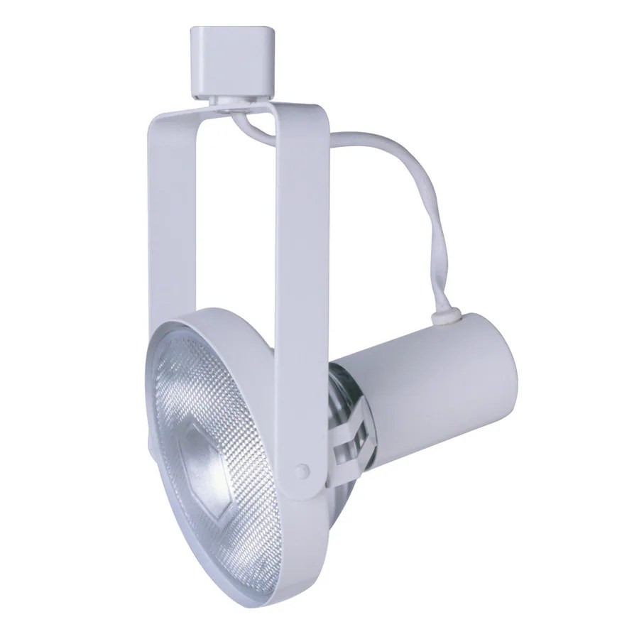 Cal Lighting 1Light White Gimbal Linear Track Lighting Head at