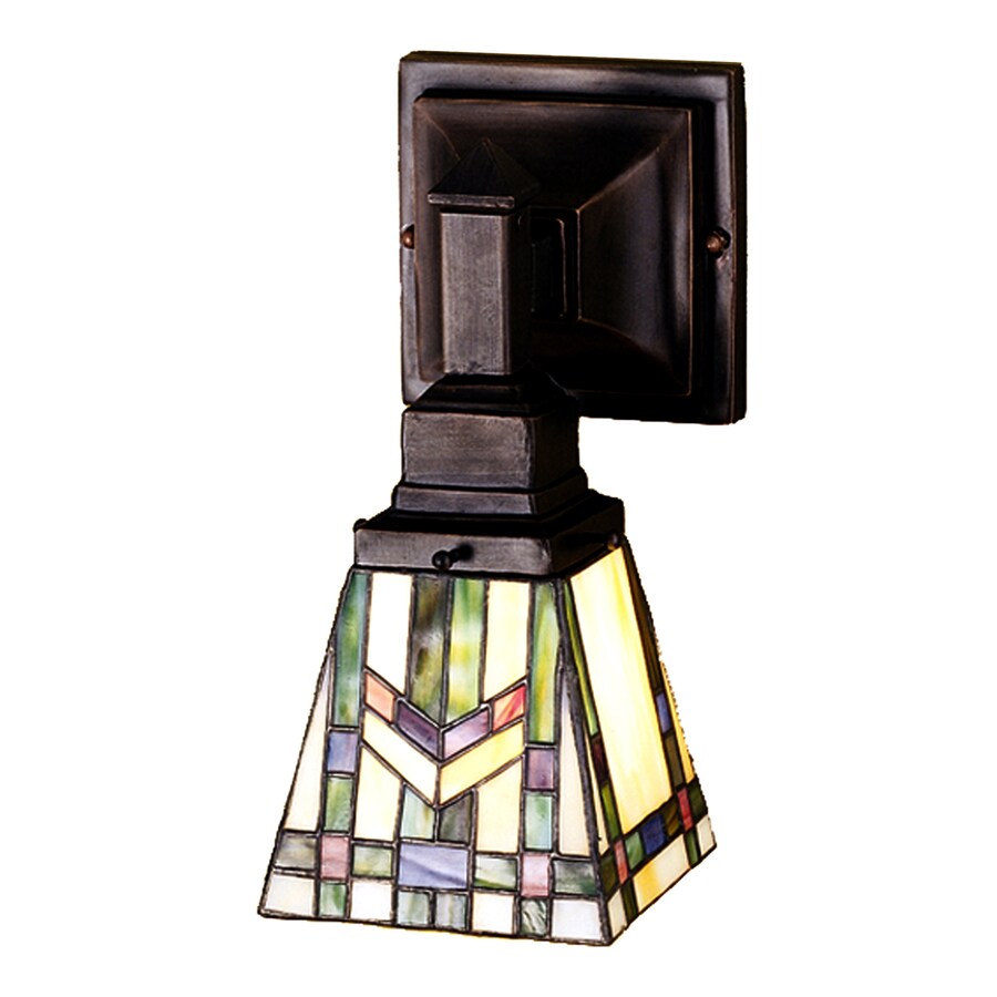 Meyda Tiffany Prairie Wheat 5in W 1Light Mahogany Bronze Tiffany