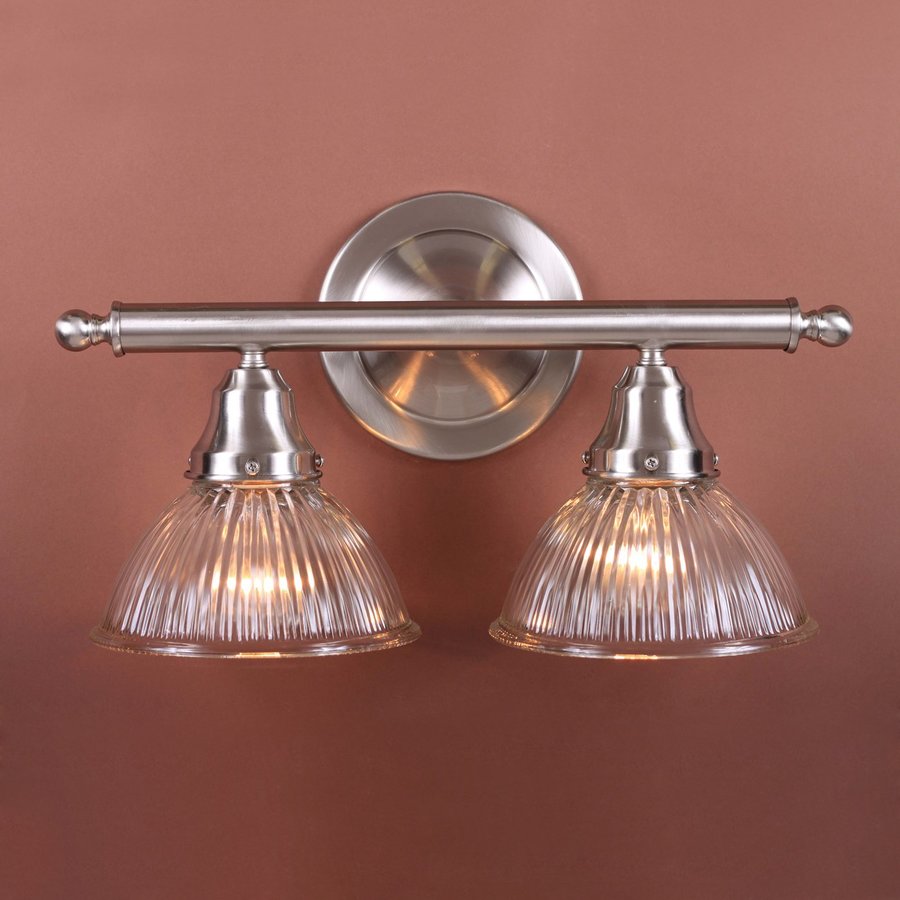 Volume International 2Light 9.25in Brushed Nickel Dome Vanity Light