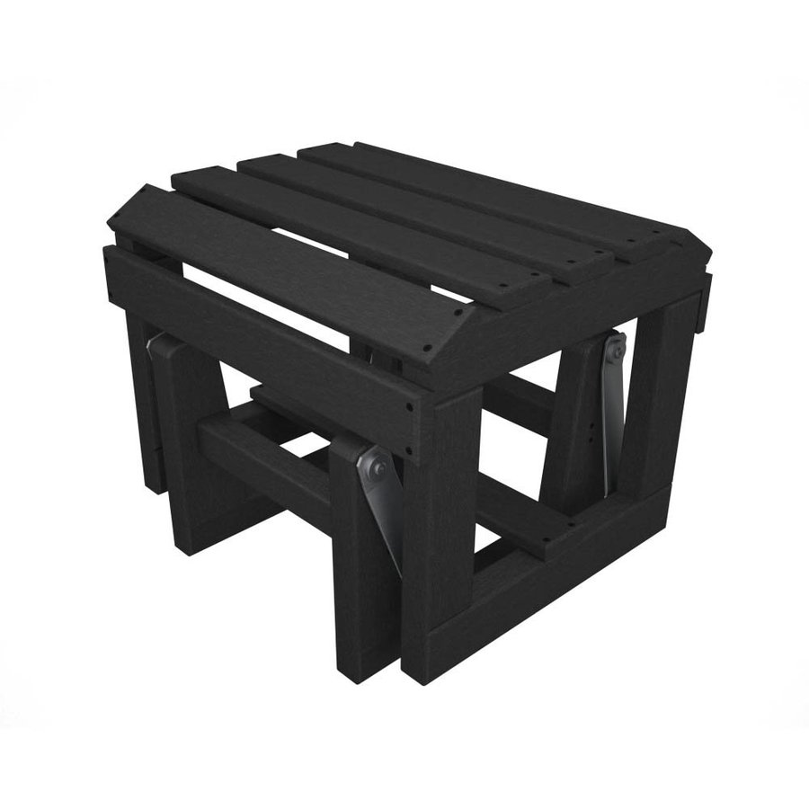 POLYWOOD Classic Adirondack Slate Grey Plastic Ottoman in the Outdoor Ottomans & Foot Stools