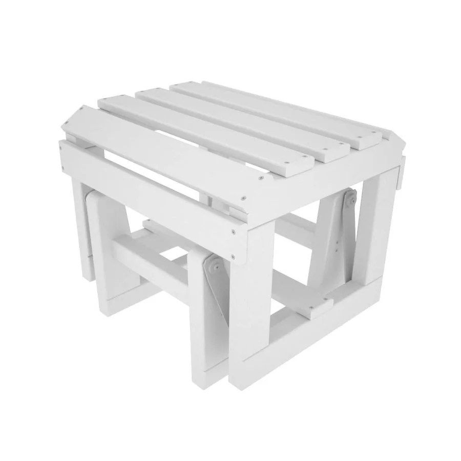 POLYWOOD Classic Adirondack White Plastic Ottoman in the Outdoor Ottomans & Foot Stools