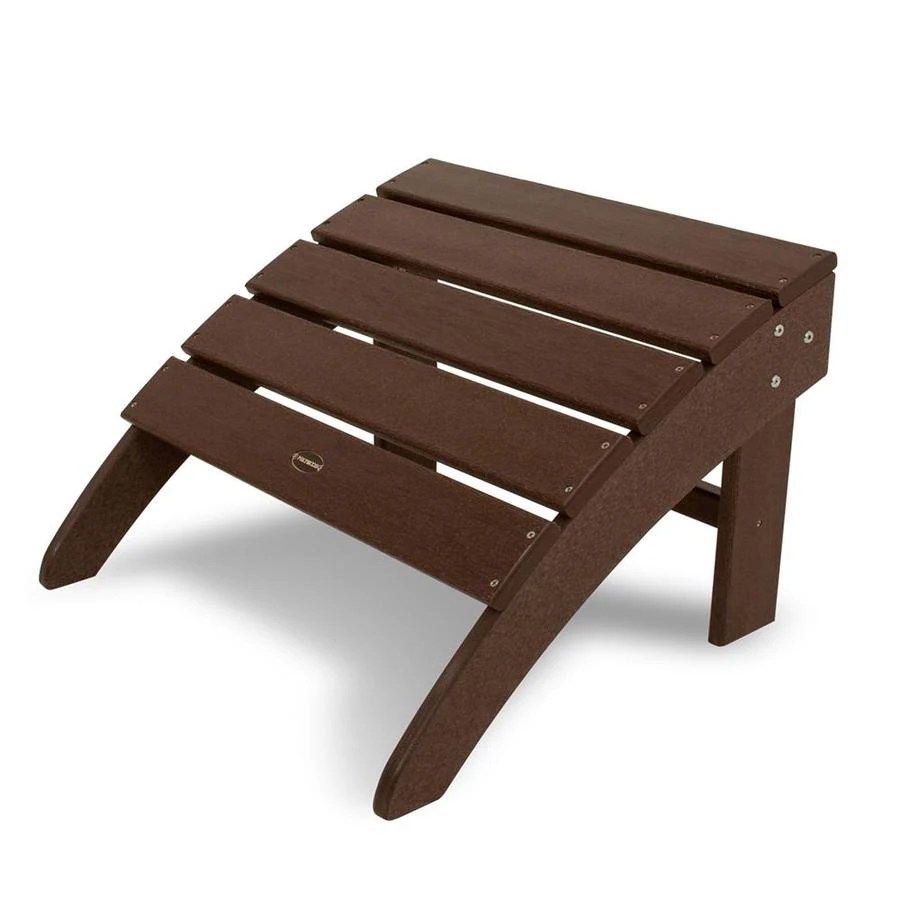 Shop POLYWOOD South Beach Mahogany Plastic Ottoman at
