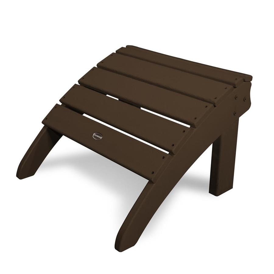 POLYWOOD Seashell Mahogany Plastic Ottoman in the Outdoor Ottomans & Foot Stools department at