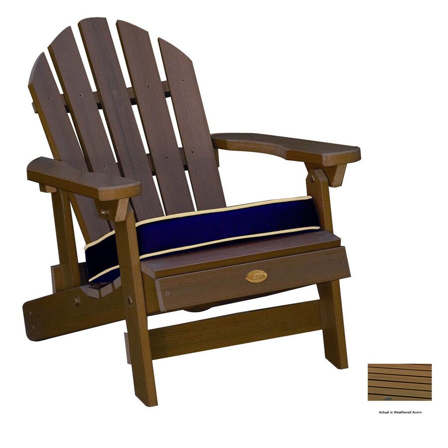 Highwood USA Weathered Acorn Wood Adirondack Chair at