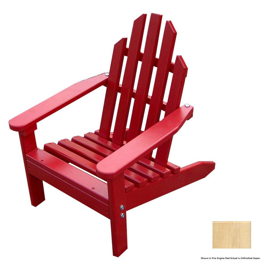 Prairie Leisure Design Unfinished Aspen Wood Adirondack Chair at