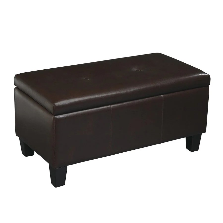 Office Star Avenue Six Espresso Faux Leather Ottoman at