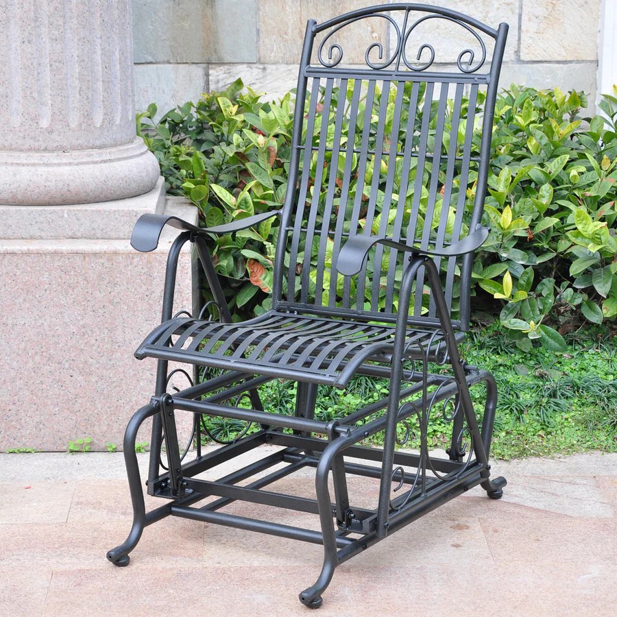 Shop International Caravan Antique Black Porch Glider at