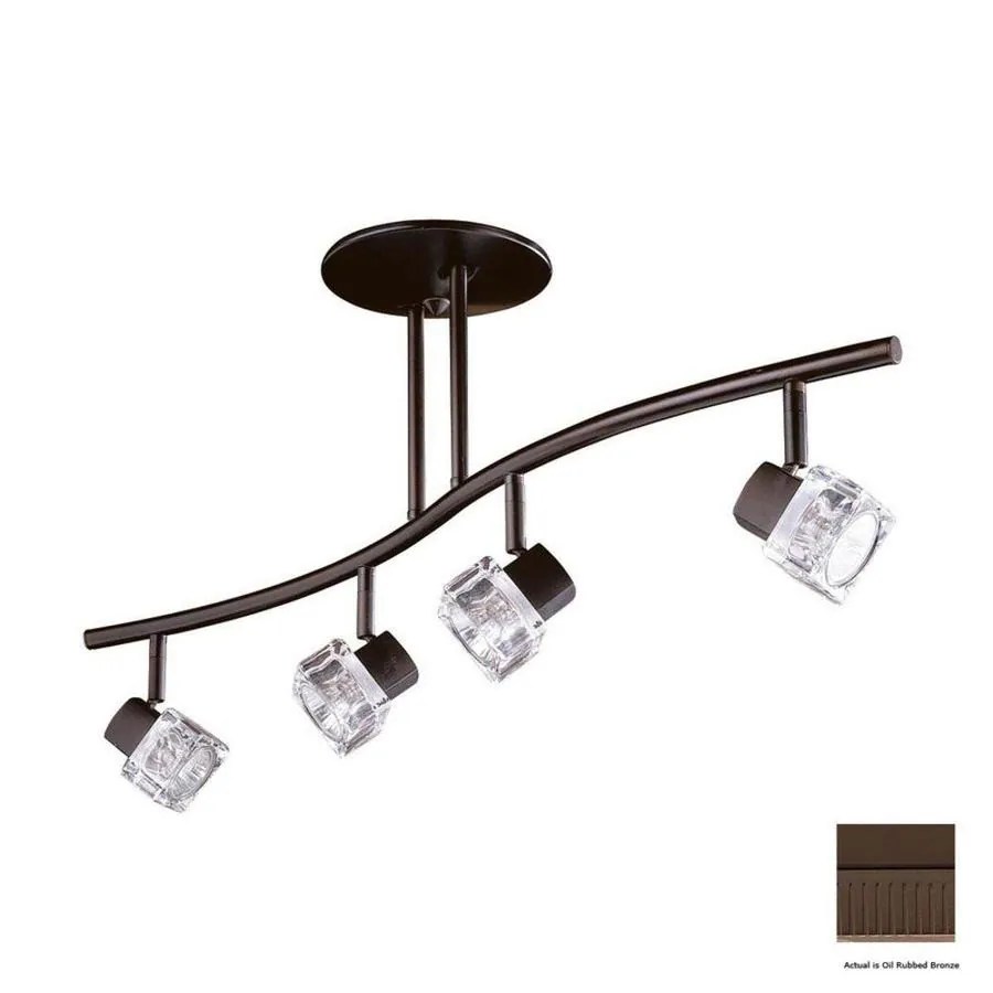 Kendal Lighting 4Light 32.5in OilRubbed Bronze Glass Pendant Linear