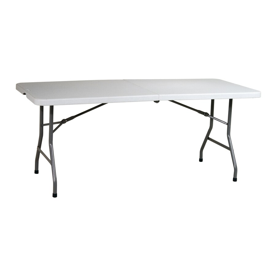 OSP Home Furnishings 72in x 30in Rectangle Steel Grey Nebula Folding