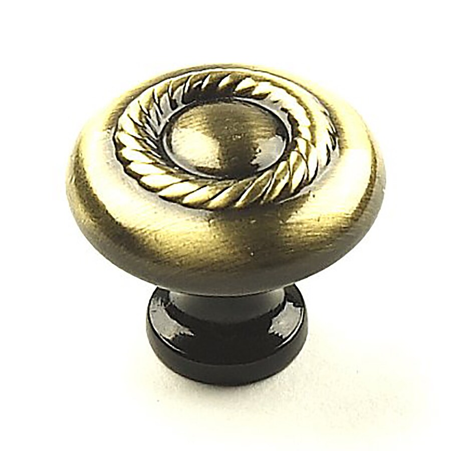 Century Hardware Aztec Brushed Antique Brass Round Knob at
