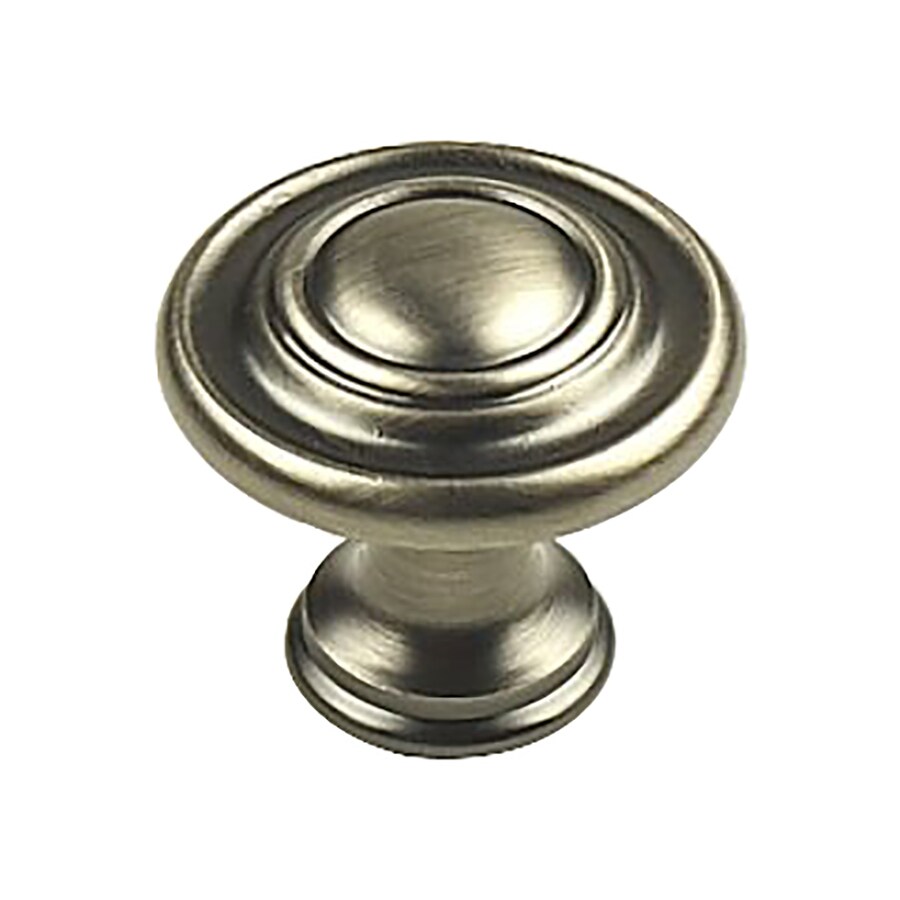 Century Hardware Baroque Antique Pewter hand Polished Round