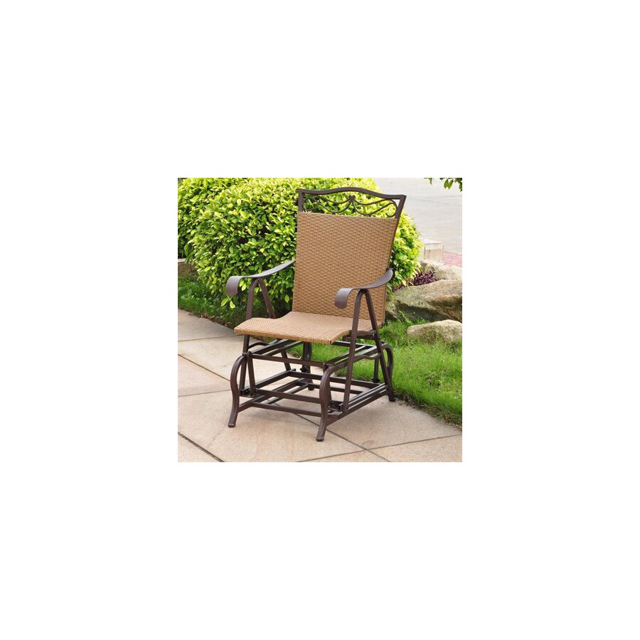 International Caravan Steel Patio Glider Chair at