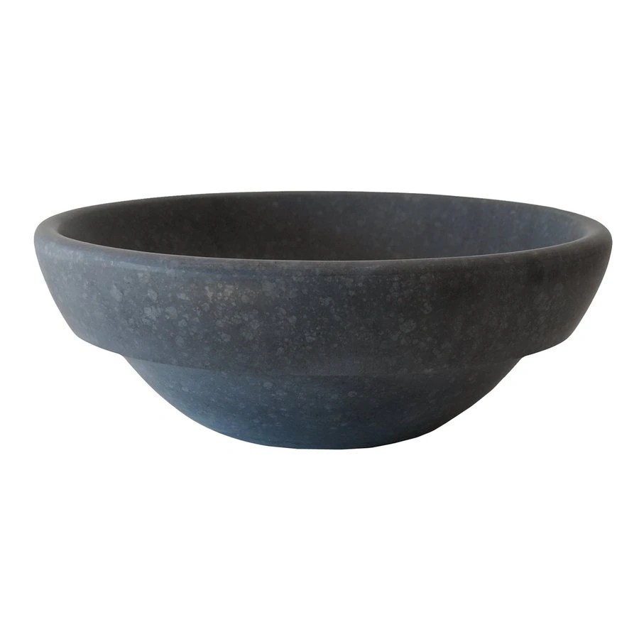 Shop Eden Bath Black Stone Vessel Round Bathroom Sink at