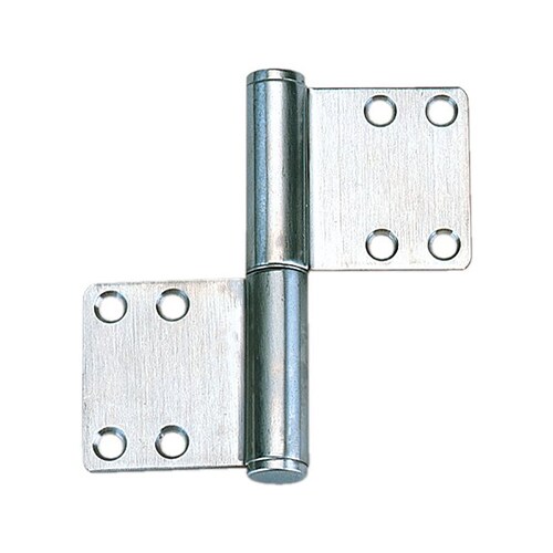 Sugatsune 102mm x 100mm Brushed Steel Flag Hinge at