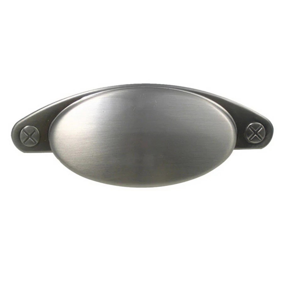 Shop Rusticware 3in CenterToCenter Satin Nickel Traditional Cup Pull at