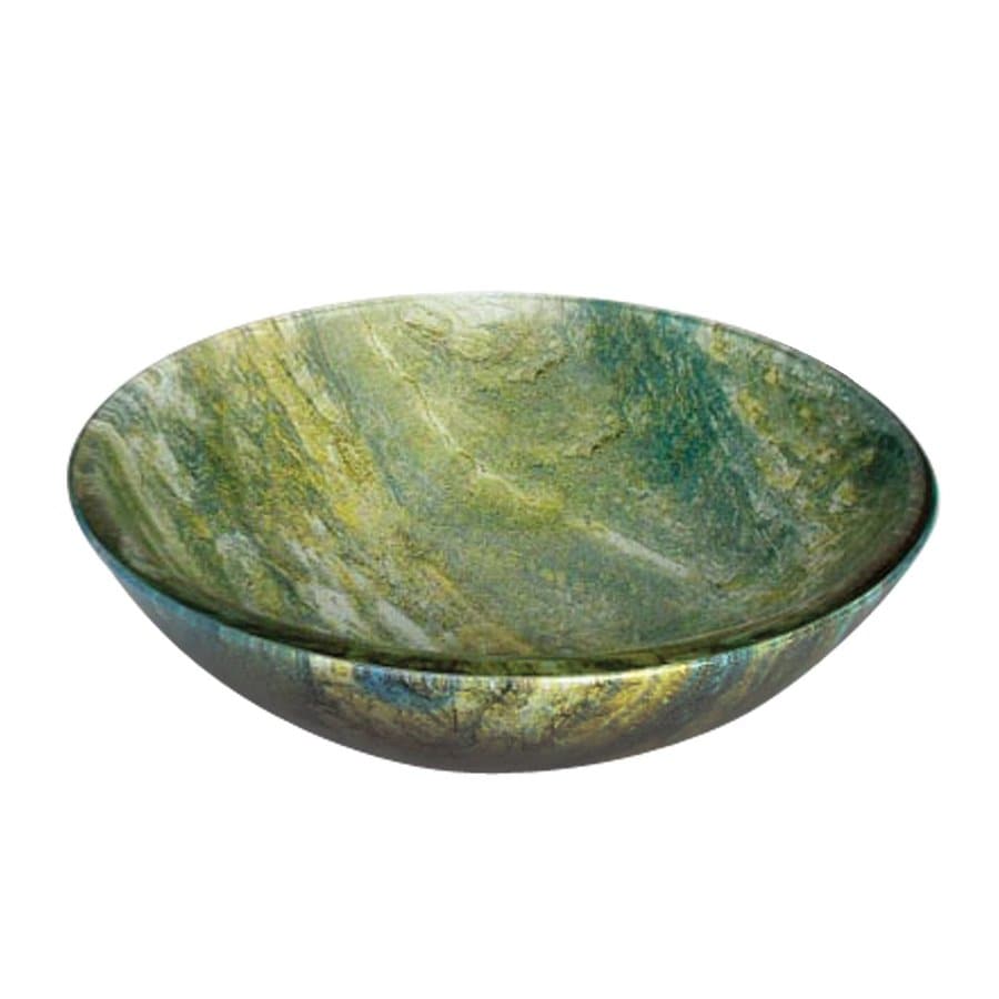 Shop Yosemite Home Decor MultiColored Polished Glass Vessel Round