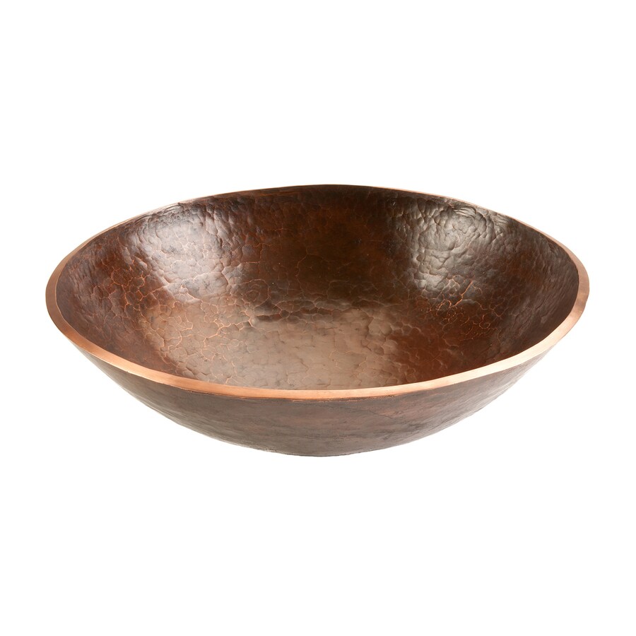 Premier Copper Products OilRubbed Bronze Copper Vessel Round Bathroom