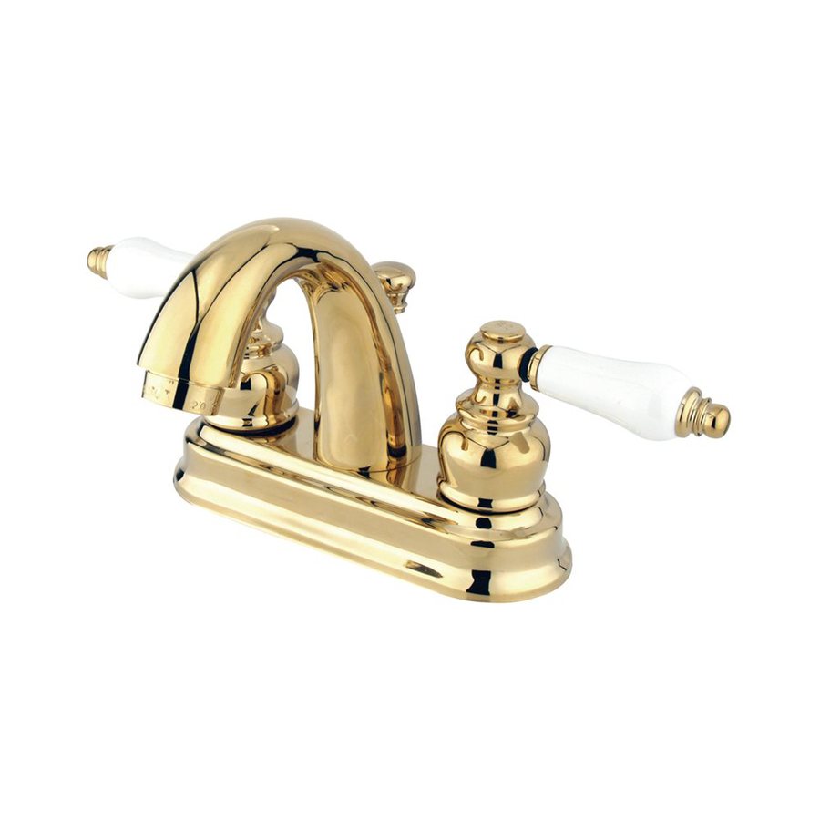 Elements of Design Chicago Polished brass 2Handle 4in Centerset